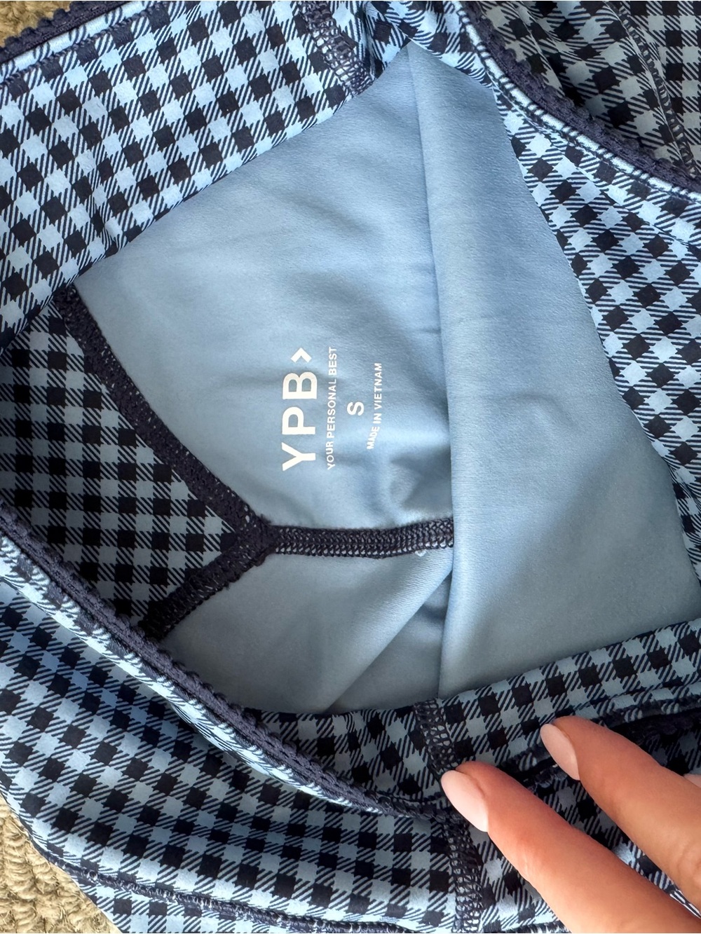Abercrombie & Fitch Blue and Black Gingham Cami Top - Picture 6 of 6